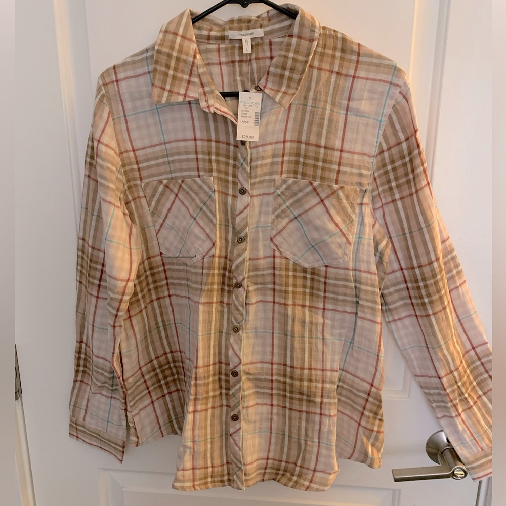 Plaid Button-Up Shirt